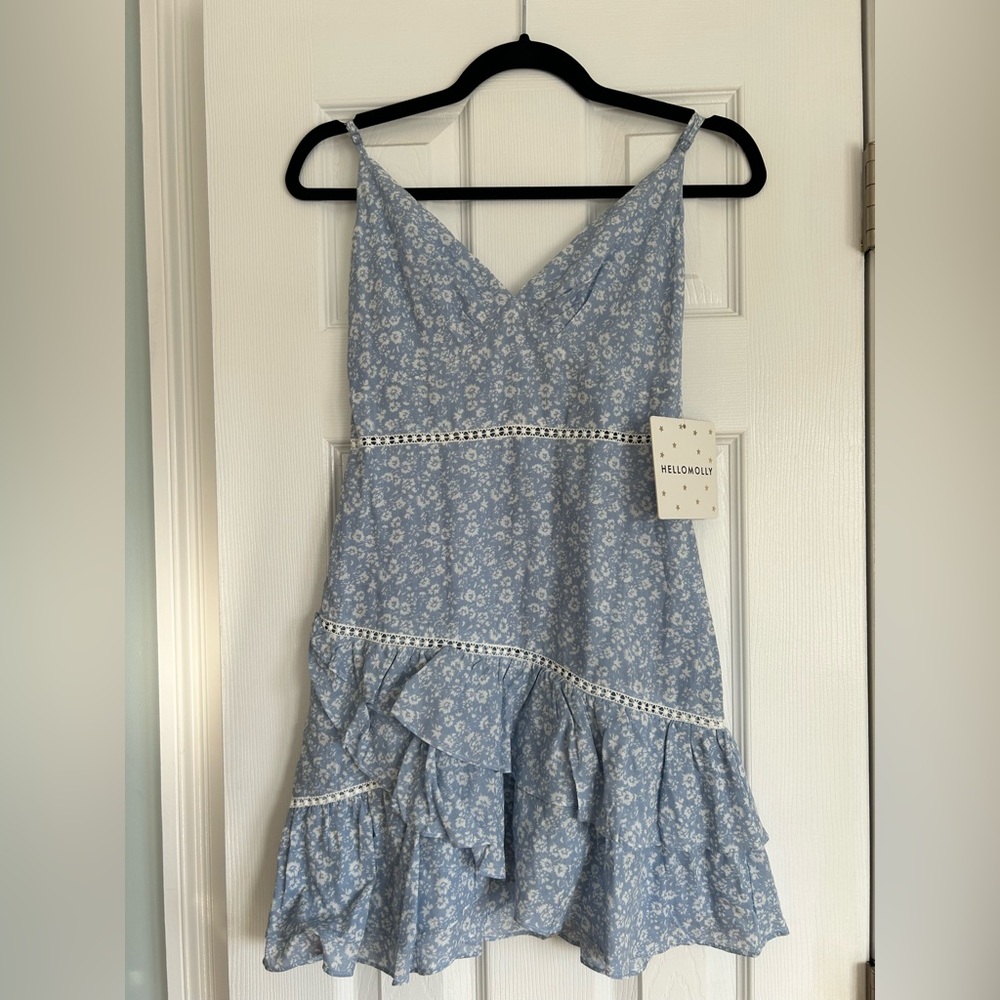 NWT Hello Molly light blue mini dress size xs